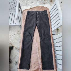 Levi 511 Straight Fit Jeans Black Denim 31x34 Big E